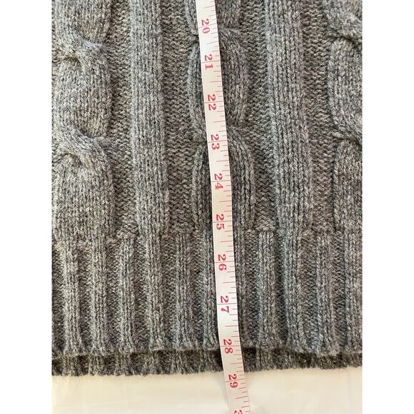 Bonobos Sweater Mens Small Slim Gray Lambs Wool Fisherman 1/4 Zip - Picture 5 of 6